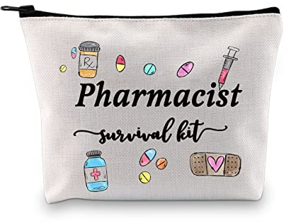 JTOUK Idee Regalo Farmacista Regalo per Studente di Farmacia Kit di Sopravvivenza per Farmacisti Borse Cosmetiche per Farmacista Tecnico, Motivo marmorizzato., alla moda