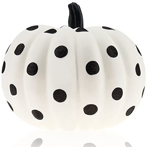 Folmywy Realistas Falsas Calabaza 20.5cm Artificial Verduras Decoración Blancas Foam Halloween DIY Artesanía Boda Accesorios para Fotos Mesa Décor Fiesta