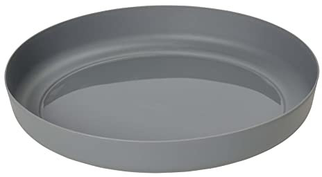 Clever Pots Blumentopf Untersetzer - 38,5cm Runde Unterteller aus Kunststoff für Blumentöpfe mit 50cm Durchmesser, Indoor-& Outdoor-Kunststoff-Untersetzer, Wetterfest & Leicht, Anthrazit