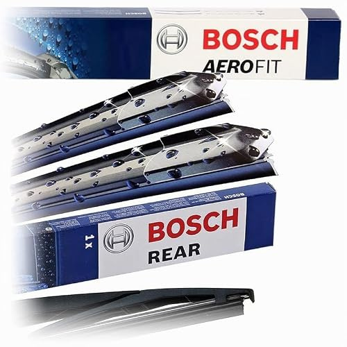 Bosch Scheibenwischer Heckwischer Vorne + Hinten, Aerofit AF552 + H282, | Kompatibel mit: FORD ECOSPORT, FIESTA V, FIESTA V Van, FUSION