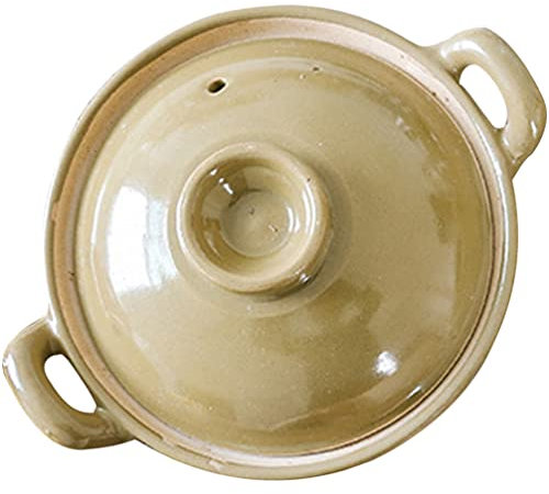 STOBAZA Cazuela De Ánforas Olla De Barro Cazuela De Cerámica Cacerola para Estofado Cazuela De Barro Olla De Sopa con Tapa Olla con Tapa con Cubierta Arcilla Suministros De Cocina