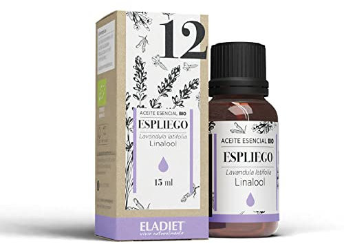 Eladiet Aceite Esencial de Espliego Bio - 15 ml - Refuerza el Sistema Inmunológico - Efecto Estimulante - Ayuda a Respirar Mejor - Alivia las Molestias de las Picaduras de Insectos
