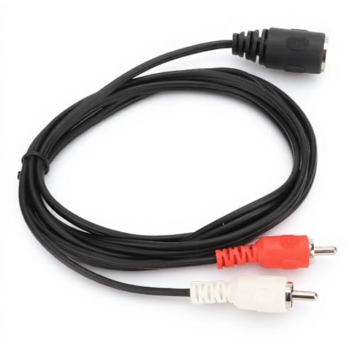 5 poliges DIN Buchse auf 2 Cinch Stecker Kabel, Verbesserte Signalklarheit, Starker Halt, Sound Adapterkabel, Einfach zu Verwenden für CD Player, Videorecorder, DVD Phono, 1,5