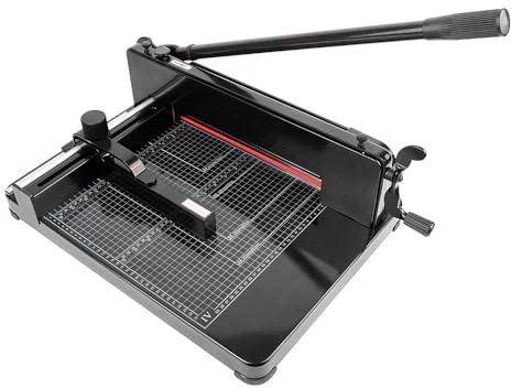 Kommerzielle Maschine, manueller A4-Papierschneider, Guillotine-Papierschneider mit verstellbarem Positionierungslineal und Gitterlinien, Schnittstärke 40 mm, Breite 315 mm, für Co