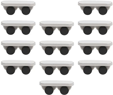 Gatuida 12pcs Storage Box Pulleys One-way Rolling Function, Home Storage Case Wheels for under Cabinet Boxes, Small Double-wheel Set for Smooth Sliding and Organizing