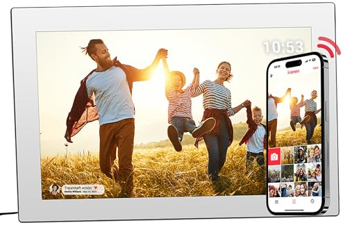 Rollei Smart Frame WiFi 101 Mirror – 10,1 Zoll Touch - WiFi - Bilderrahmen mit Frameo-App für schnelles und einfaches teilen von Fotos oder Videos | IPS-Panel, viele Funktionen, microSD-Slot (Mirror)