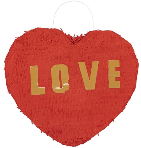 Amscan 9917719 - Jeu de la Saint-Valentin coeur de pinata extensible - 45cm x 47.5cm