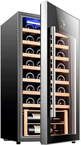 QPZMALSKY Enfriador de Vino Refrigerador de Bebidas 32 Botellas Cerveza Vinoteca Refrigerador Enfriador Independiente con Acero Inoxidable y Funcionamiento silencioso Compresor Mostrador PUE