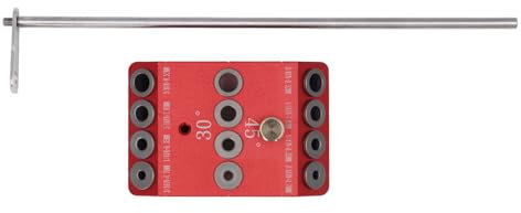 Borehole Guide Gauge Locator, Portable Drill Control, 30 45 90 Degree Angle, Drill Stencil Block Locator with Removable Drill Bushing for Cable Handrail