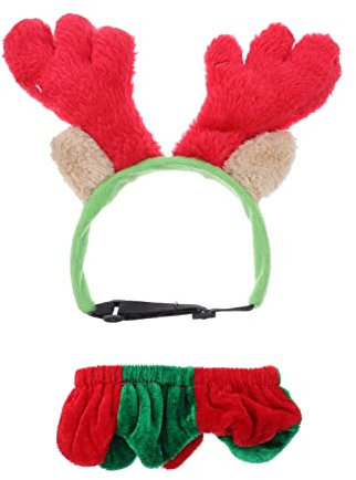 BESPORTBLE 2stücke Weihnachten Pet Elch Stirnband Kopfbedeckung Für Haustiere Katzenhalsband Halskreis Kopfschmuck Für Kleine Hunde Und Katzen