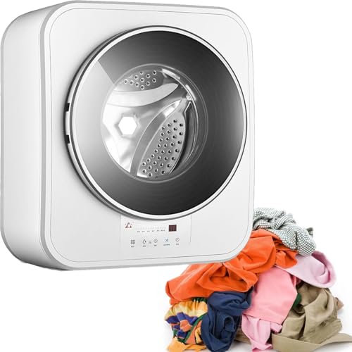 DPQYJPP Mini Lavadora Pared con Secadora Aire Caliente, Lavadora Ropa Interior y Calcetines Completamente automática con Capacidad 3 kg, ebullición a Alta Temperatura, Lavado rápido 15 Minutos
