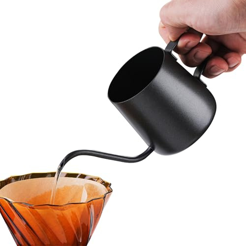 Hervidor de café de cuello de cisne de 350 ml, hervidor de bebidas, verter sobre jarra, café por goteo, mini regadera, regadera de jardín para plantas de interior, suculentas