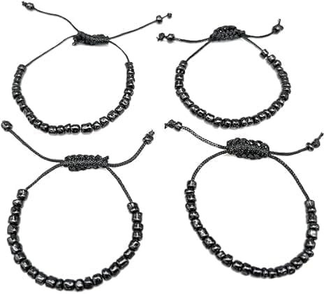 S,S Store Nazariya - Braccialetto Nazar nero per neonati e neonati, misura regolabile, in filo di cotone, per mani e piedi, per neonati (0-1 anno)