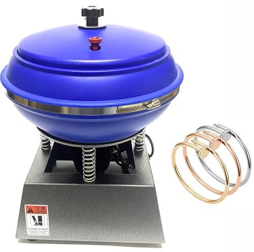 Strumenti per Lucidatura per Creazione Gioielli Lucidatrice Vibrante Utensili Gioielli Buratto Vibrante Metallo Giada E Agata Macchina Lucidatrice Vibrante per Gioielli,12inches