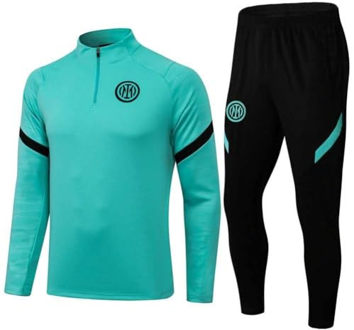 JiaWell Conjunto de Camiseta Manga Larga for Entrenamiento, Chaqueta de Primavera y otoño, chándal de fútbol, ​​Uniforme Personalizado for Hombre y Mujer.(M)