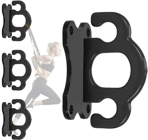 Ruaizel Anclaje de pared con banda de resistencia, anclaje de cuerda de batalla con tornillos, anclaje de puerta para bandas de resistencia para entrenamiento de fuerza, yoga y terapia física