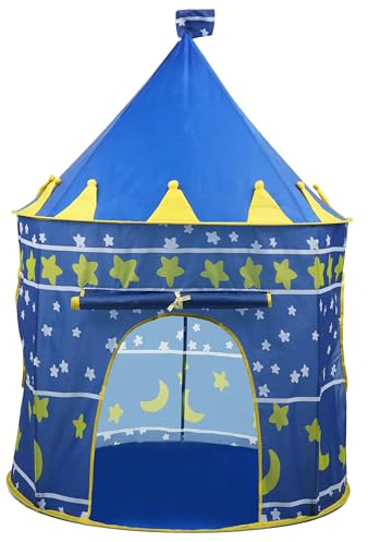 Crystals Kids Pop Up Play Tent – Princess Castle Playhouse for Children | Sensory Tents for Children | Barbie Kid Tent | Foldable Pop Up Playhouse Fun Toy (Blue Wizard)