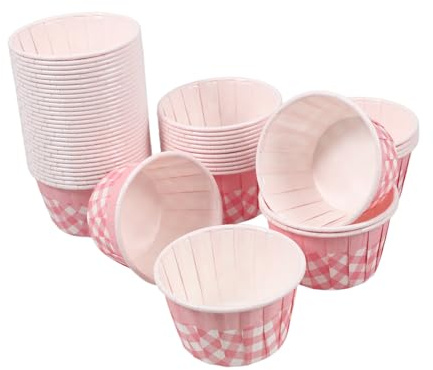 VALICLUD 50pcs Heat Resistant Cupcake Baking Cups Sturdy Paper Muffin Liners for Parties Vibrant Colors for Festive Occasions for Treats Easy Storage