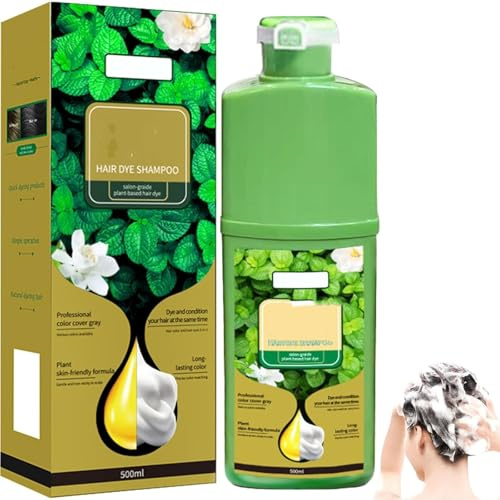 Teinture capillaire en mousse végétale longue durée, teinture capillaire végétale longue durée, teinture florale à effet unique, couvre les cheveux gris, lisse les cheveux