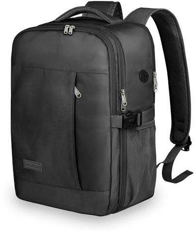 For Ryanair Cabin Bags 40x30x20 Travel Backpack Cabin Size Underseat Anti Theft Cabin Backpack, 24L Carry On Bag Hand Luggage Rucksack for Men and Women Airplanes Flight, Fit 14 inch Laptop (black)