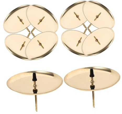 Homoyoyo 10 Pezzi Portacandele Natalizio Piattini Portacandele in Centrotavola Decorativo per Candele e Incensi per Spa Matrimoni e Feste