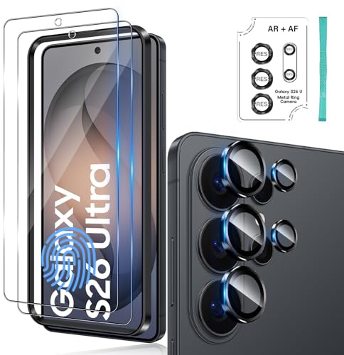 Funrae Pellicola Vetro Temperato per Samsung Galaxy S26 Ultra 5G, con Protezione Lente Fotocamera [2+1 PCS], 0,33mm Ultra Trasparente [Durezza 9H ] Protezione Schermo Pellicola Protettiva