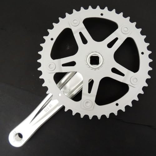 Shophubio Mountain For Bike Kurbelgarnitur, 170 mm, mit Vierkant-Tretlager, Stahl-Kettenblatt-Set für Singlespeed, für Fahrrad, 36T/40T kompatibel (40T)