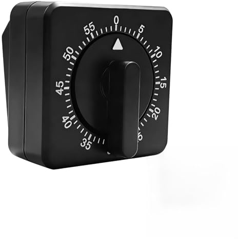 Kitchen Timer, Mechanical Timer, 60 Minute Kitchen Timer Mechanical Countdown Tool, Manual Wind Up Cooking Tool, Square Timers for Kitchen Study Exercise Classroom Cooking Reminder Time Management