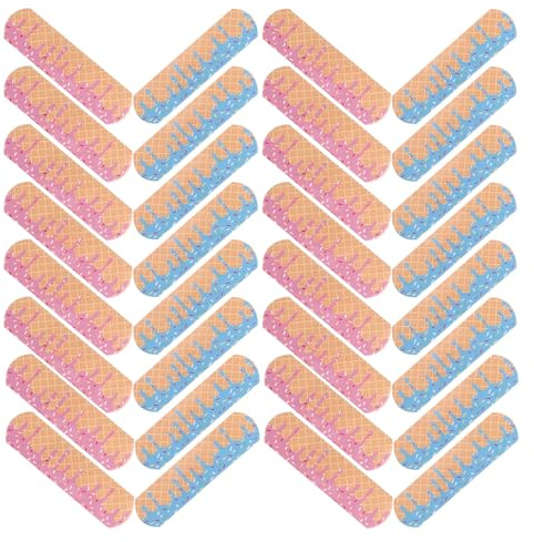 NUOBESTY Adhesive Bandages and Adults 60pcs Cartoon Ice Cream Pattern Soft Non-Woven Fabric Material, Reliable Coverage, Comfortable Wound Protection for Travel and Sports Training