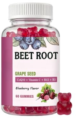 Rödbetor – Cirkulations- och energistöd, 60 antal | Rödbetor, granatäpple, druvkärneextrakt och vitamin B12. Stöder daglig uthållighet