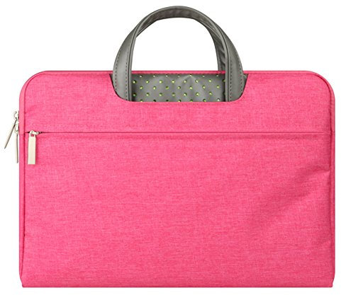 Laptop Sleeve Case Briefcase Spill Resistant Shockproof for 10.1 11 Laptops/Notebooks/Ultrabooks/Netbooks Rose