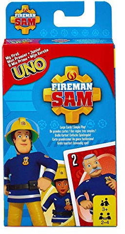FMW18 UNO Junior Feuerwehrmann Sam, Kortspel för Barn, Tysk Edition