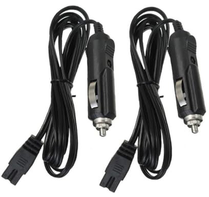 BESPORTBLE Extension Lead: Extension Electric Automotive Refrigerator - 2pcs 12V 2M Extension Cord Car Fridge Cable Power Adapter Electric Mini Automotive Refrigerator (Black)