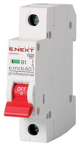 Leitungsschutzschalter B 1A LS-Schalter MCB Sicherungsautomat 1-Polig B1A E.Next, Grau