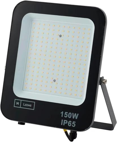 M Ledme - Projecteur LED Napoli 150W, 21.000 lumens, IP65 dimmable, couleur lumière neutre (4500K), éclairage extérieur, utilisation pour jardin, patios, parking, hôtel, bateaux etc.