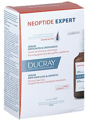 DUCRAY Anaphase Neoptide - Anti-Haarausfall- und Wachstumsserum - Fördert Wachstum - Anchorane & Lespedeza - +42% Verankerung - Auch bei Haartransplantation - Chronischer Haarausfall - 2x50 ml