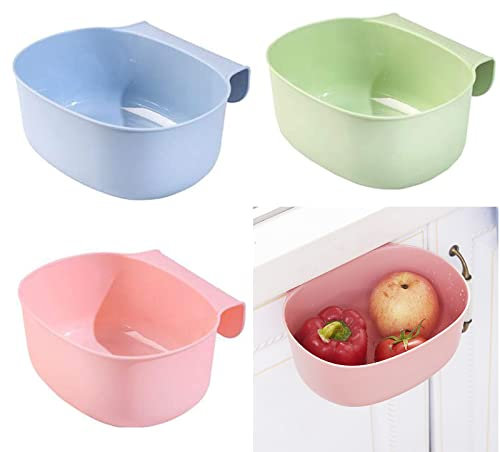 Pattumiera Sospesa da Cucina - Set di 3 Cestini Multifunzionali