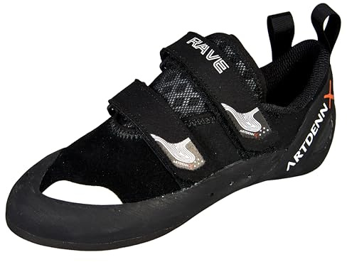 CLIMBX Climb X Rave Strap Climbing Shoe 2019, Phantom Black, 7 UK