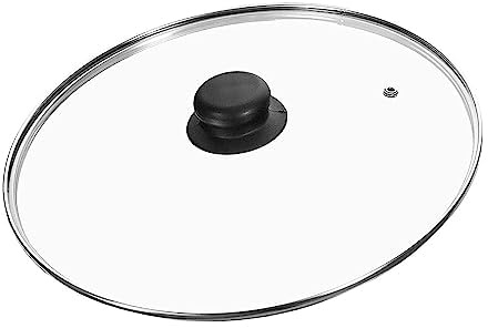 PNJB, Transparent Glass Lid Cover, For Kitchen. Saucepan Lids,Durable, Heat-Resistant,Frying Pan With Lid, Glass Cover, Cookware Lids (16CM)