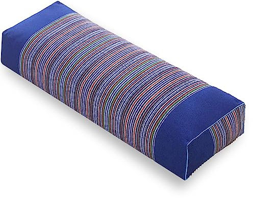 LINSUO Buchweizenkissen, Nackenkissen, 100 % organischer grober Stoff, Verpackung, zur Verbesserung der Schlafqualität und Linderung von Halswirbelschmerzen, Blau