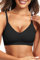 Vertvie Reggiseno Senza Ferretto Cuciture Donna Push Up Comfy Bralette con Cuscinetti Rimovibili Reggiseno Cinghie Regolabili Reggiseno (1pc Nero,L)