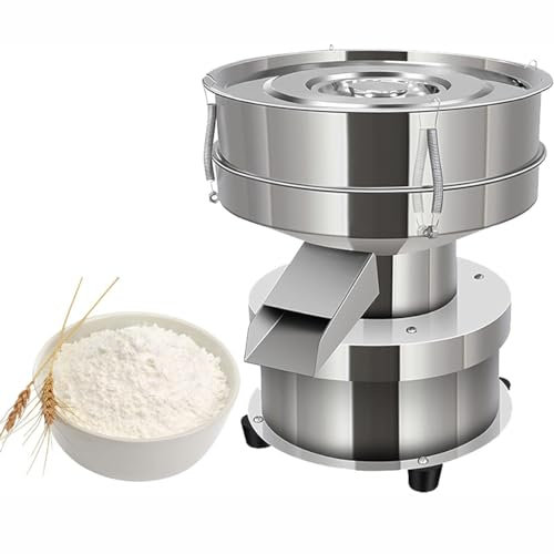 GYQSSD Tamiz De Harina Eléctrico, Máquina De Filtrado De Tamiz Vibratorio, Máquina Tamizadora De Polvo Automática para Sésamo, Polvo Y Partículas, con Un Tamiz De Acero Inoxidable,110V-10CM