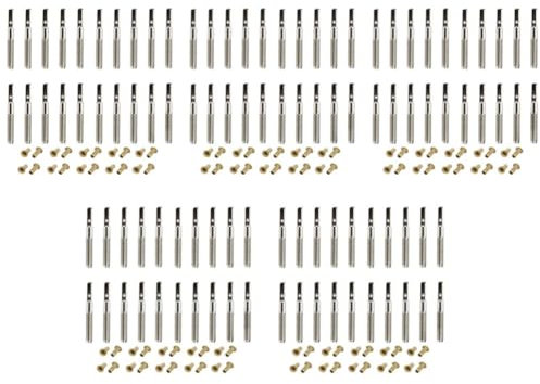 Nemeaii 100 Stück Leier Harfe Stimmen Nägel mit 100 Stück Nieten Set für Leier Harfe Klein Harfe Musikalisch Saiten Instrument