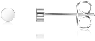 Titan Ohrstecker Hypoallergen Damen Herren Mädchen G23 Titan Ohrringe Kleine Runde Ohrstecker 6mm