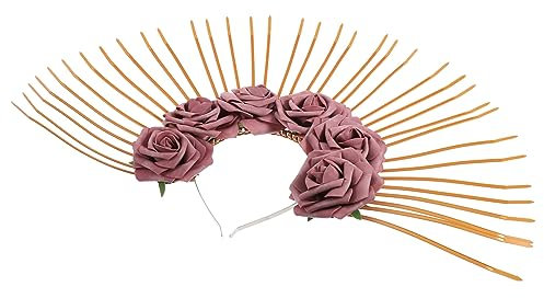 PLAFOPE Flower Für Extravaganter Haarschmuck Für Halloween Cosplay Und Partys Auffälliger Blumenhaarreif Für Einen Glamourösen Look