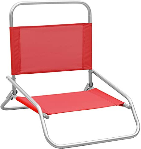 HETFTJN Bistrostuhl Gartenstühle Set Angelstuhl Esszimmerstühle Modern - Klappbare Strandstühle 2 STK. Rot Stoff für Terrassen Outdoor Balcony Garden