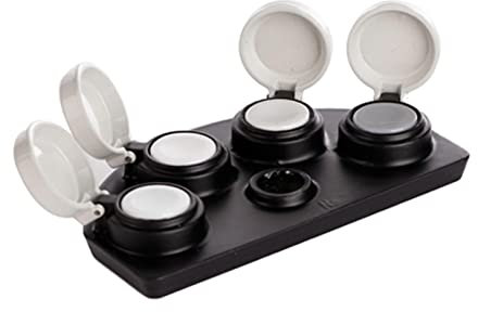 Uhrenöler-Set, 4-Schalen-Uhrenöl-Tauchwerkzeug, Uhrenöler-Schale, Uhrmacher-Ölbecher, Becherwerkzeuge, Schalen-Set, Reparaturtablett, Ständerhalter, Uhrenöler-Schale mit Deckel, Uhrenreparatur-Zube