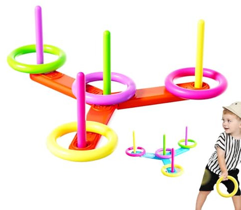 Ringwurfspiel, Outdoor Wurfset für Erwachsene, PE-Ringe für Geschwindigkeitstraining, Agility-Praxis, Hinterhof-Rasenspiele, lustige Sportaktivitätspartys und Familie, 6,89 Zoll