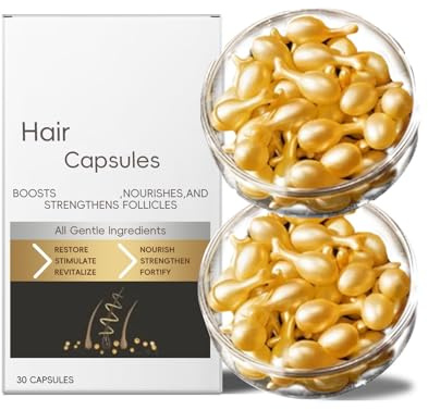 Hårväxt kapslar med ingefära, hår restoration Capsules, hårolja hårvård kapslar, regenererar och förtjockar håret genom näring av hårbotten och hårsäckar (2BOX)
