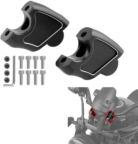 GFARDMOTO 45mm Motorcycle Handlebar Risers Compatible with Honda Rebel CMX1100 CMX500 CMX300 CMX250 2017-2025, Aluminum Motorcycle Risers Handle Bar Clamp Riser Rebel Accessories